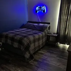 LED Lighted Playstation Controller Wall Art، Art Game Video، Game Decor Decora Sign، PS1 PSX Ps2 Ps3 Ps4، Rgb Color Changing Led w / Remote