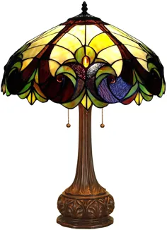 RADIANCE Products Tiffany-Style 2 Light Victorian Table Lamp 18 "Shade - Walmart.com