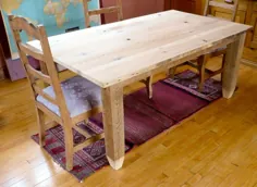 نحوه تهیه میز ناهار خوری از چوب اصلاح شده