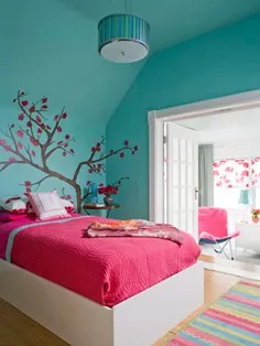 اتاق خواب آبی و پررنگ
