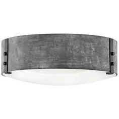 چراغ سقفی در فضای باز روی Hinkley Sawyer 15 "Wide Aged Zinc - # 63J65 | Lamps Plus