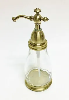 NEW BRASS ، ANTIQUE GOLD PUMP + GLASS VINTAGE STYLE حمام ، آشپزخانه صابون آشپزخانه | eBay