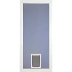 LARSON Signature White Full-View Aluminium Storm Door with Pet Pet Door (متداول: 32 اینچ در 81 اینچ ؛ واقعی: 31.75 اینچ در 79.75 اینچ) Lowes.com