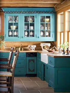 160 ایده جدید آشپزخانه: رنگ آبی و سبز - Archzine.net