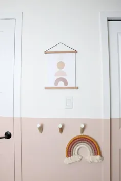 آویز دیواری رنگین کمان Macrame / تزیین مهد کودک / دکور اتاق کودک |  اتسی