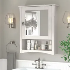 کابینت طب حمام مبلمان بوش با آینه در بلوط سفید کتان - مبلمان بوش SAWS224LW-03
