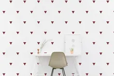 دیوار مثلثی عکس برگردان اتاق کودکان مثلث الگوی استیکر دیواری |  اتسی