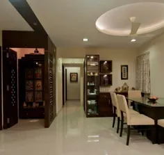 طراحی اتاق Pooja در سالن |  Pooja Mandir برای خانه |  قفسه Pooja