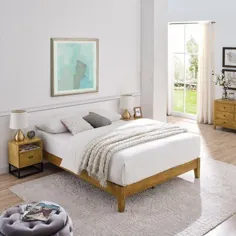 تختخواب ، چوبی ، سایز دوقلو Union Union Rustic Camellia |  Wayfair