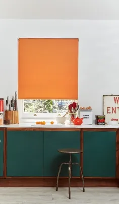 ما عاشق این هستیم که این کرکره های غلتکی نارنجی پررنگ با لوازم جانبی مطابقت دارند