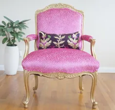 صندلی طلای وینتیج فرنگی صورتی سفارش سفارشی سوربت |  اتسی