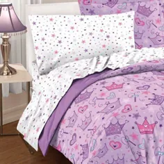 مجموعه فروش راحتی چند قلوی دوقلو و دلبرانه و تاج زنانه Dream Factory Purple Princess |  eBay