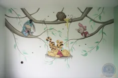 Muurschildering Baby Pooh و دوستان
