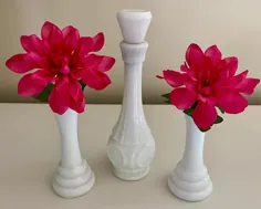 گلدان جوانه راندال و بطری عطر گلدان شیشه ای شیر مخلوط |  اتسی