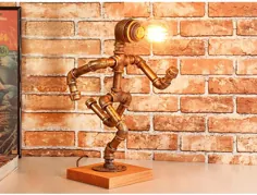 لامپ صنعتی ربات LamppoDesign / میز دست ساز ادیسون |  اتسی