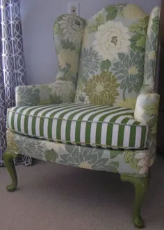 صندلی بالدار وینگ بک که در گل توسط UpcycledHome ساخته شده است