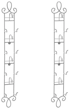 استکان نگهدارنده پایه قفسه چای و بشقاب دیواری HOHIYA (سفید ، بسته 2 عددی)