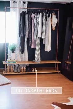 نرده های پوشاک DIY را برای کمد لباس خود بچرخانید