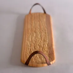 سینی چوبی با دسته های چرمی