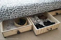 جعبه های ذخیره سازی زیر تخت (و راهنمای دستگیره ها)