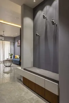 یک آپارتمان با احداث 1120 متر مربع در احمدآباد با دیوار آبی پررنگ.  |  خانه خود را بپوشانید