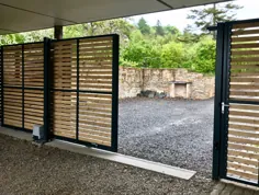 دروازه کشویی تزئینی چوبی فلزی اتوماتیک ادینبورگ |  اسکاتلند
