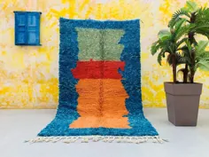 فرش Berber Moroccan 5x8، فرش قدیمی مراکش فرش Bohemian فرش Beni ourain ، فرش Area Wool Handmade Moroccan Vintage فرش