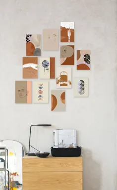 مجموعه 12 تابلوی عکس پین مینی کلاژ کیت زیبایی |  اتسی