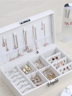 گردنبند سفر حلقه ذخیره سازی سازمان دهنده جعبه جواهرات با کلید