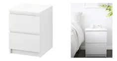 صندلی MALM 2 کشو ، سفید ، 15 3 / 4x21 5/8 "- IKEA