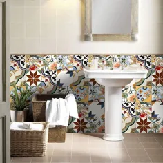 تابلوچسبها چسب کاشی دکوراسیون مراکش شرقی zelij azulejos برچسب پی وی سی وینیل ، آشپزخانه ، حمام 20 سانتی متر x 20 سانتی متر