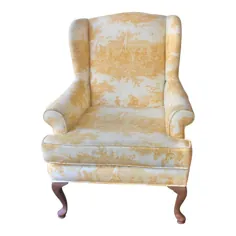 صندلی بال دار زرد Chinoise و Queen Anne Legs