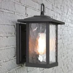 لوستر اتاق ناهار خوری چوبی جامد LNC Farmhouse 4-Light با سایه های مات شیشه ای قابل تنظیم قابل تنظیم آویز روشنایی آویز سیاه-A02989 - انبار خانه