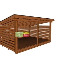 4x16 Woodwood Shed Plans 2 Cord Wood Shed DIY Build |  اتسی