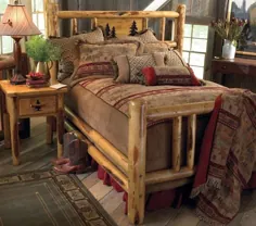 قاب تختخواب سفارشی روستایی - دکوراسیون مبلمان چوبی از اتاق خواب اتاق غربی کشور