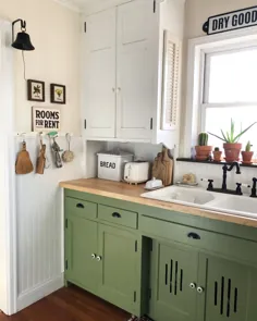 الهام از رنگ - کابینت آشپزخانه سبز - معتاد 2 تزئین 2