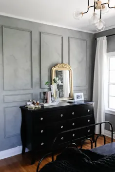 الهام از اتاق خواب پاریسی Portola Paint Paint DIY Ikea Hacks Safavieh Mirror