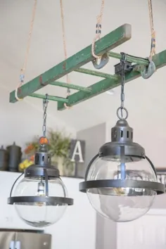 16 ایده برتر برای نصب چراغ و لوستر نردبان - چراغ های iD