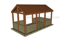 14x16 Pavilion Roof - برنامه های رایگان DIY |  HowToSpecialist - چگونه می توان برنامه های DIY را گام به گام ساخت