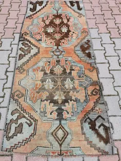 فرش ایرانی فرش 3.1x7.2ft OrangeAfghan فرش منطقه فارسی |  اتسی
