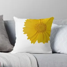 'Flower yellow yellow' Throw Pillow توسط DomdomStore