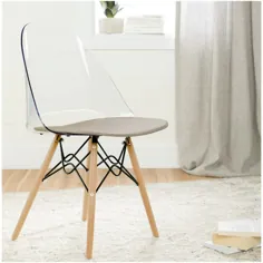 صندلی ماکت Eames با پایه های چوبی و صندلی مات ، گزینه ها