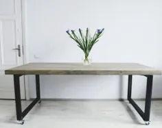 میز قهوه چوبی اصلاح شده میز صنعتی میز چوبی در |  اتسی