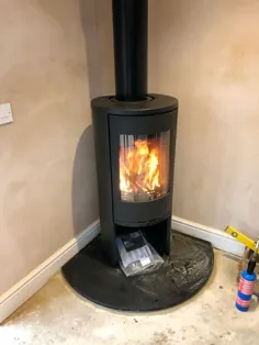 Corner Log Burner Installation، Four Marks، Alton، Hampshire - نصب Log Burner - Hampshire