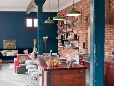 18 آشپزخانه دارای دیوارهای آجری که رویای آنها هستید