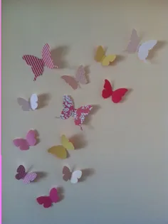 Wand Schmetterlinge wunderlichen papierschmetterlinge در |  اتسی