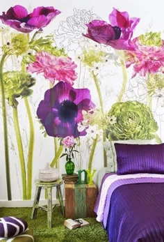 دسته گلهای پررنگ و گلدار تصاویر پس زمینه با مد |  طرح های Yvette Craddock - طراحی داخلی لوکس + طراحی رومیزی + تجارب سبک زندگی