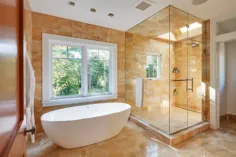 30+ ایده زیبا برای طراحی حمام قهوه ای - بیدار شدن از خانه