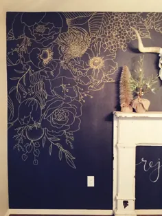 کاغذ دیواری مصنوعی: نقاشی دیواری نشانگر رنگ طلایی