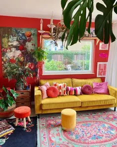 طراحی اتاق نشیمن رنگی پر جنب و جوش تابستانی